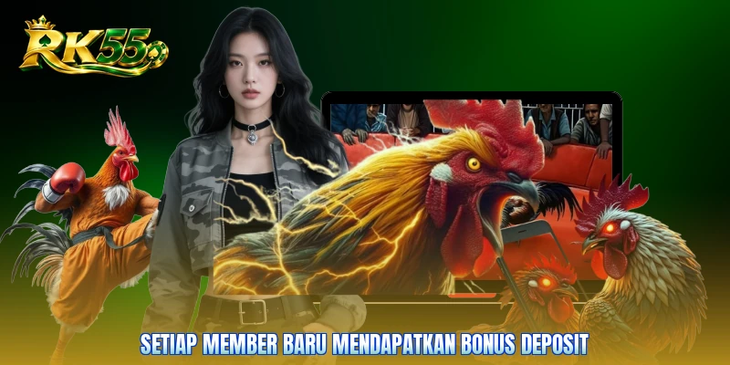Setiap member baru mendapatkan bonus deposit